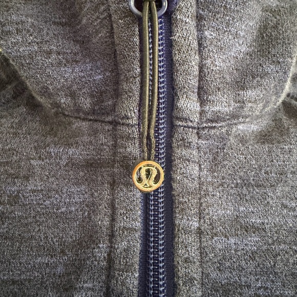 Lululemon Scuba Heathered Navy Blue Zip-Up  Sweater - Picture 6 of 6